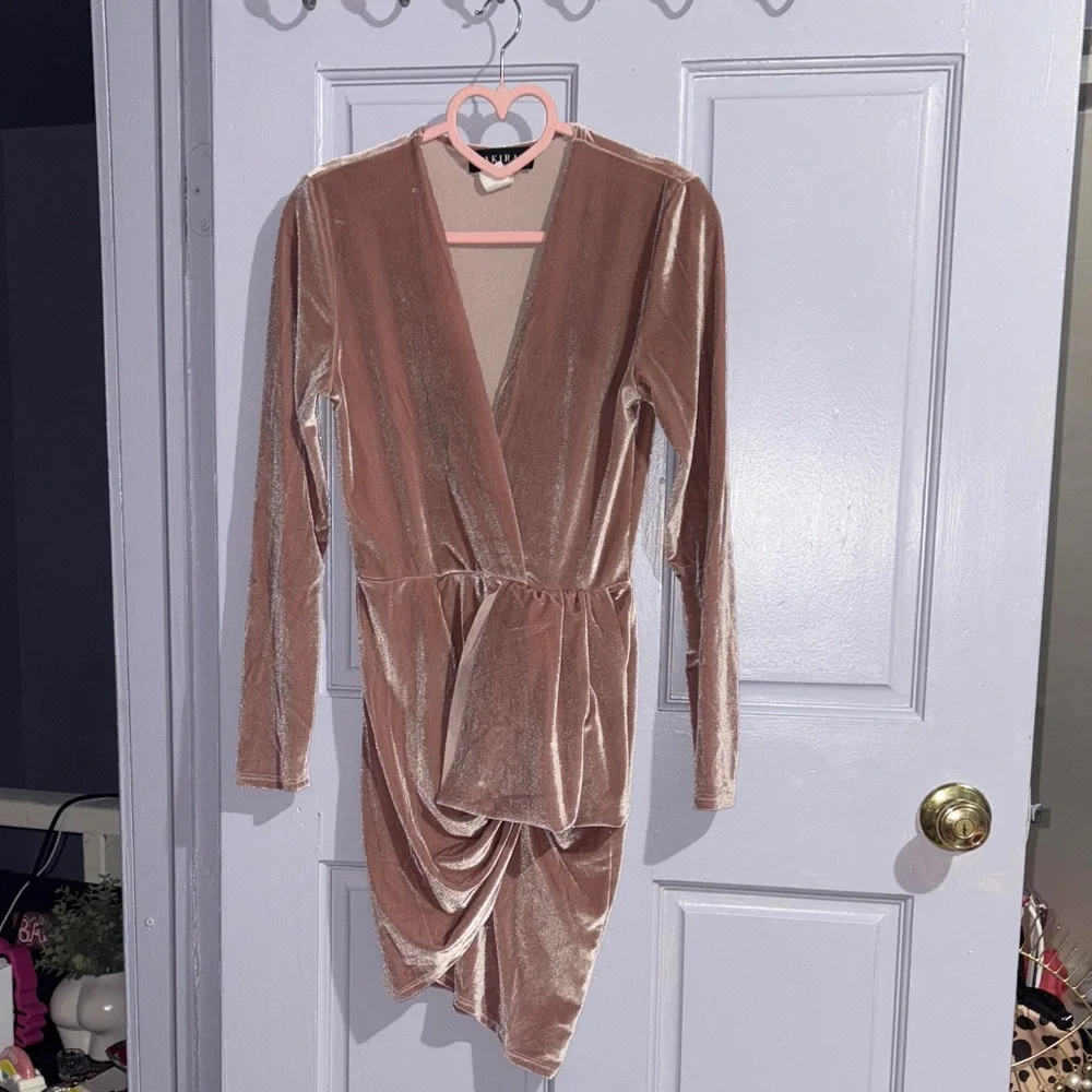 Akira Elegant Velvet Wrap Dress